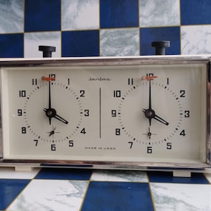 Tournament Mechanical Timer Vintage USSR Soviet Chess Clock Jantar Yantar Soviet chess timer