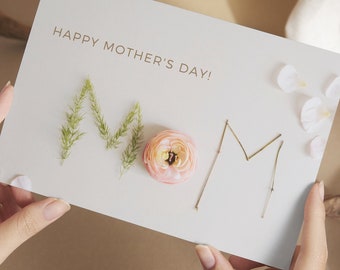 Mothers day beautiful boho floral digital card mom flower graphic minimalist design instant digital download perfect decor pastel present