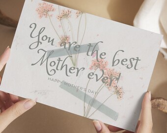 Mothers day beautiful boho floral digital card mom flower graphic minimalist design instant digital download perfect decor pastel present