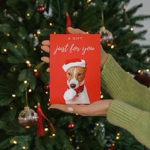 Download digitale Biglietto di auguri di Natale con cane carino, stampabile, regalo per amici, famiglia, biglietto di Natale, regalo per genitori, nonni, cane divertente, regalo di Natale