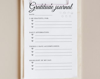 Gratitude bullet journal instant digital download inspiring daily planner inserts motivational memories milestone minimalist printable sheet