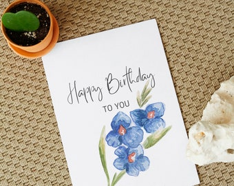 Instant digital download birthday card print at home printable graphic greeting cute minimalist design saying downloadable bday floral gifts