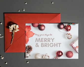 Digital download Christmas greeting card printable for friends gift for family xmas card for family gift for parents gift for grandparents