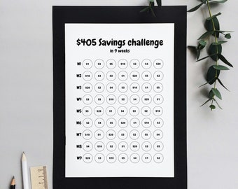Digital Download savings tracker challenge minimalist countdown template instant milestone finance planner budgeting printable inserts money