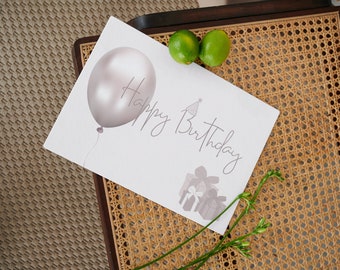 Digital birthday card instant download print at home printable graphic greeting cute minimalist design saying downloadable bday unisex gifts