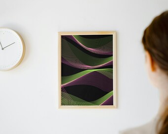 Gradient abstract wall art room decor gift for housewarming gift modern room decor colorful picture new home gift for couple college gift
