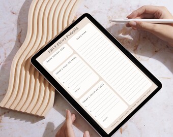 Weekly planner template instant digital download daily journal for business girl planner insert binder sheet goodnotes page printable plan