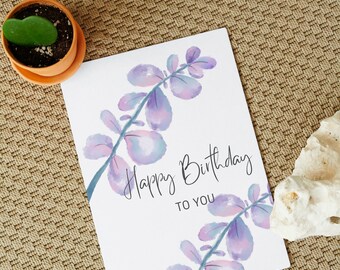 Instant digital download birthday card print at home printable graphic greeting cute minimalist design saying downloadable bday floral gifts