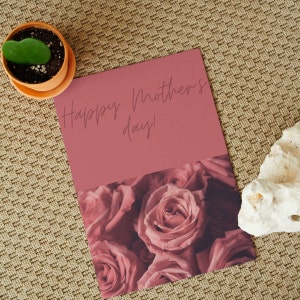Día de las madres hermosa boho floral tarjeta digital mamá flor gráfico diseño minimalista descarga digital instantánea decoración perfecta pastel presente