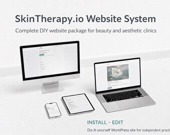 WordPress Website System for Beauty Clinics | Beauty Practitioner DIY Site (Digital Download)
