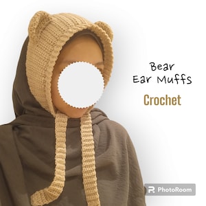 Gehäkelter Bären Ohrenwärmer, Ohrenwärmer, Stirnband, Ohrenwärmer, niedlicher Ohrwärmer, handgemachtes Stirnband, Strickohrwärmer, gehäkelt