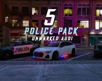 FiveM Unmarked Audi Police Car Pack: 5 Vehicles | FiveM Ready | Optimized!