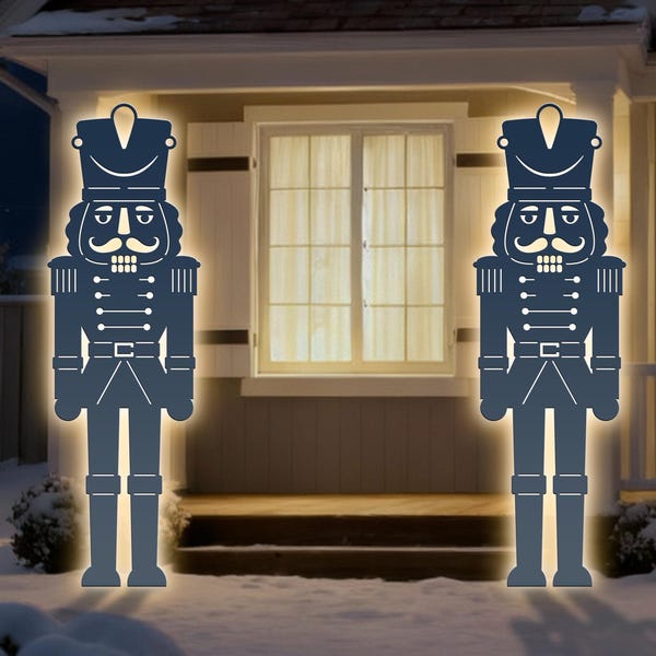 Nutcracker Template, Christmas Scene Lawn Decor, Outdoor Silhouette Template, Printable, Trace & Cut, Stencils, PDF, Instant Download