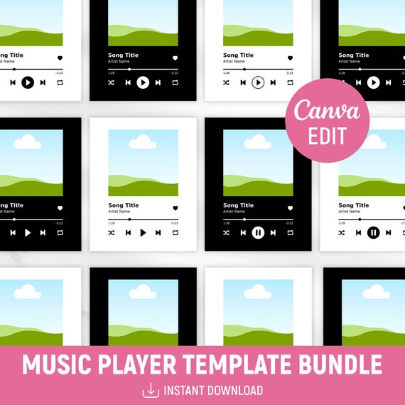 Music Player Template Canva, Music Player Plaque, Acrylic Song Art, Glass Music Player, Music Photo Frame, Album Song Cover, Canva Editable