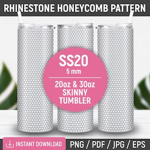 Leeres Strassmuster, Strassvorlage, Wabenmuster, SS20, 5 mm, 20oz - 30oz Skinny Straight Tumbler, Erstellen Sie Ihr eigenes Muster