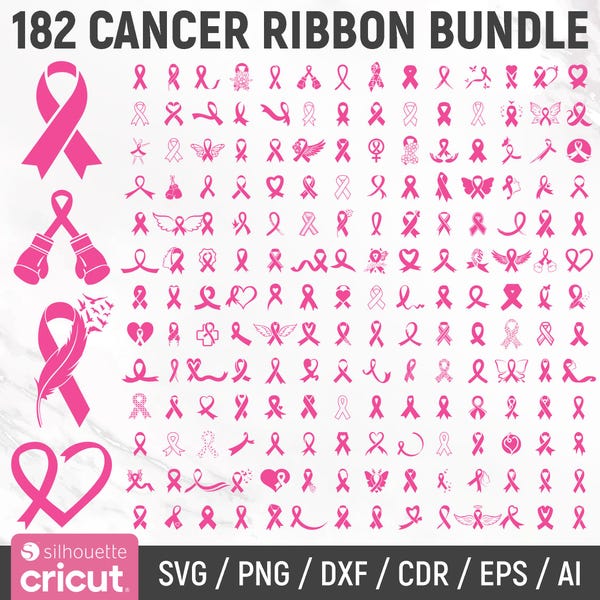 Cancer Ribbon Svg - Etsy