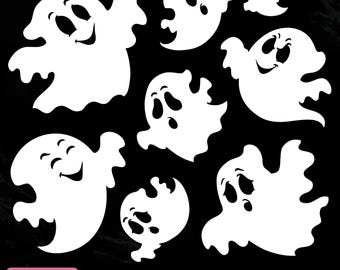 Ghost Svg Bundle, Ghost Clipart, Halloween Svg, Ghost Outline, Ghost Silhouette, Ghost Vector, Boo Svg, Spooky Svg, Instant Download