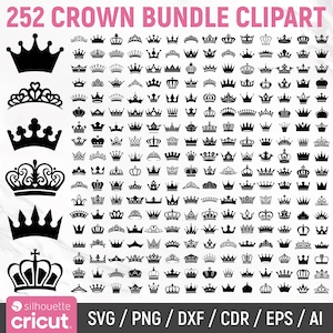 Königliche Kronen-Svg, Krone-Svg-Bundle, Königskrone-Svg, Königin-Krone-Svg, Krone Clipart, Prinzessin Tiara-Svg, Cricut, Silhouette, Sofort-Download