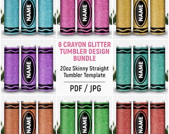 Teacher Tumbler Wrap Design, Crayon Tumbler Wrap Design, Teacher Appreciation, 20oz Skinny Tumbler Wrap, Teacher Life, Sublimation Designs
