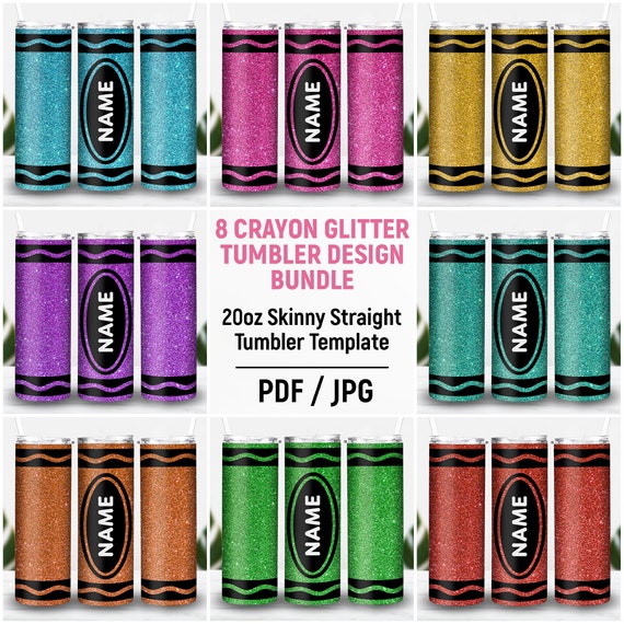 Teacher Tumbler Wrap Design, Crayon Tumbler Wrap Design, Teacher Appreciation, 20oz Skinny Tumbler Wrap, Teacher Life, Sublimation Designs