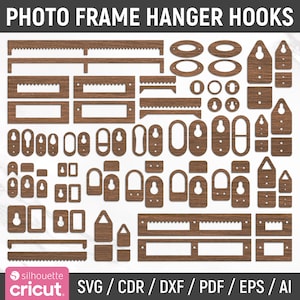 Sawtooth Hook Svg, Photo Frame Hanger Hook, Frame Hangers Template, Laser Cut svg, Keyhole Hanger, Cut Files, DIY, Cricut, dxf, Silhouette