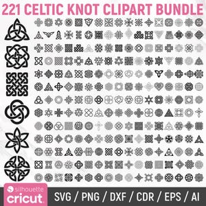 Paquete SVG de nudo celta, SVG de nudo celta, clipart celta, SVG nórdico, vector de nudo celta, silueta de nudo celta, archivos de corte, descarga instantánea