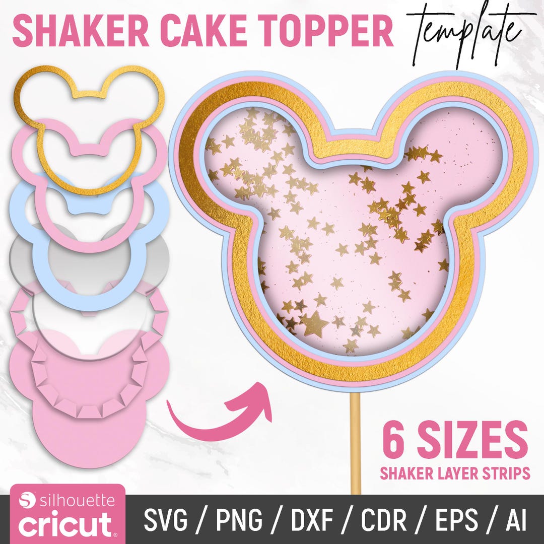 Shaker Cake Topper Svg, Shaker Layer Strips, Birthday Cake Topper Svg ...