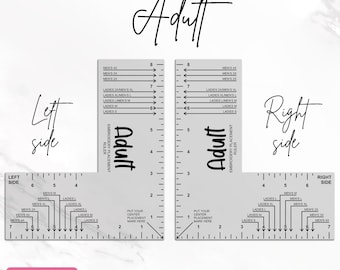 T-shirt Embroidery Logo Placement Guides, Adult T-shirt Alignment Tool, Left & Right Side, Embroidery Placement Ruler, DIY, Instant Download