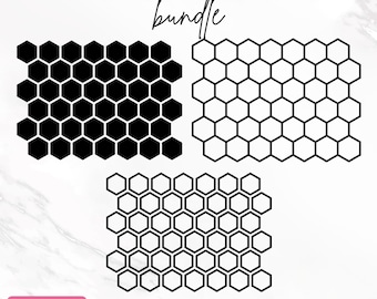 Honeycomb Pattern Svg, Seamless Hexagon Pattern, Honeycomb Bee Pattern Svg, Hexagon Pattern Vector, Laser Cut Files, Dxf, Instant Download
