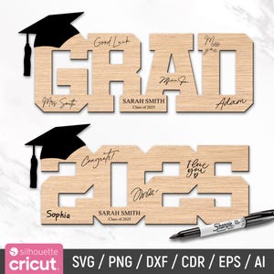 Graduation Signature Sign, Grad Signature Board Svg, Grad 2025, Class of 2025, Graduation 2025, Keepsake Gift for Graduate, Instant Download