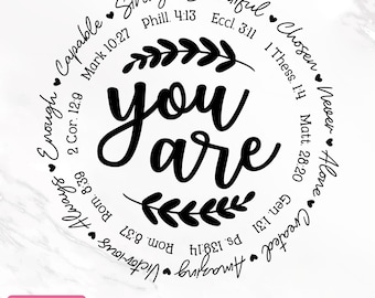 Sie sind Inspiration Plotterdatei, Bibel-Vers-Svg, Cricut, Silhouette, Cut Files, Sublimationsdesign, Instant Download