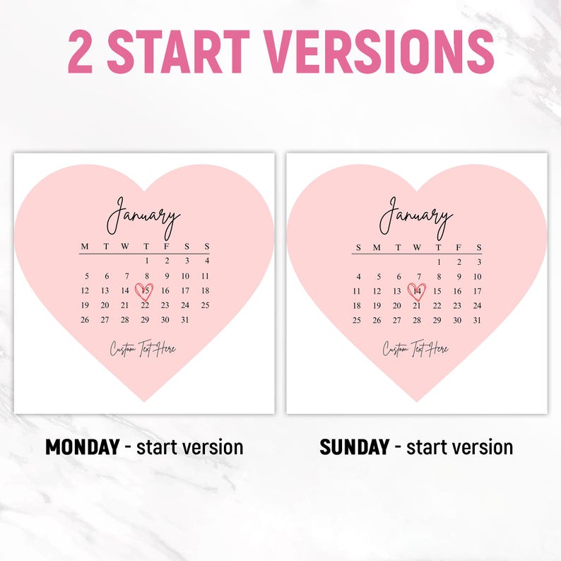 2026 Burn Away Cake Topper Calendar Template, Custom Heart Сake Topper, Calendar Printable, Birthday Cake Topper, Printable, Canva Editable image 2