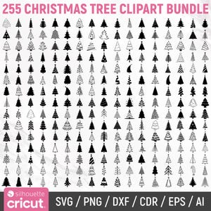 Weihnachtsbaum-SVG-Bundle, Weihnachts-SVG, Weihnachtsbaum-Clipart, Weihnachtsbaumschmuck-SVG, Weihnachtsbaum-Silhouette, PNG, Sofort-Download Bild 2