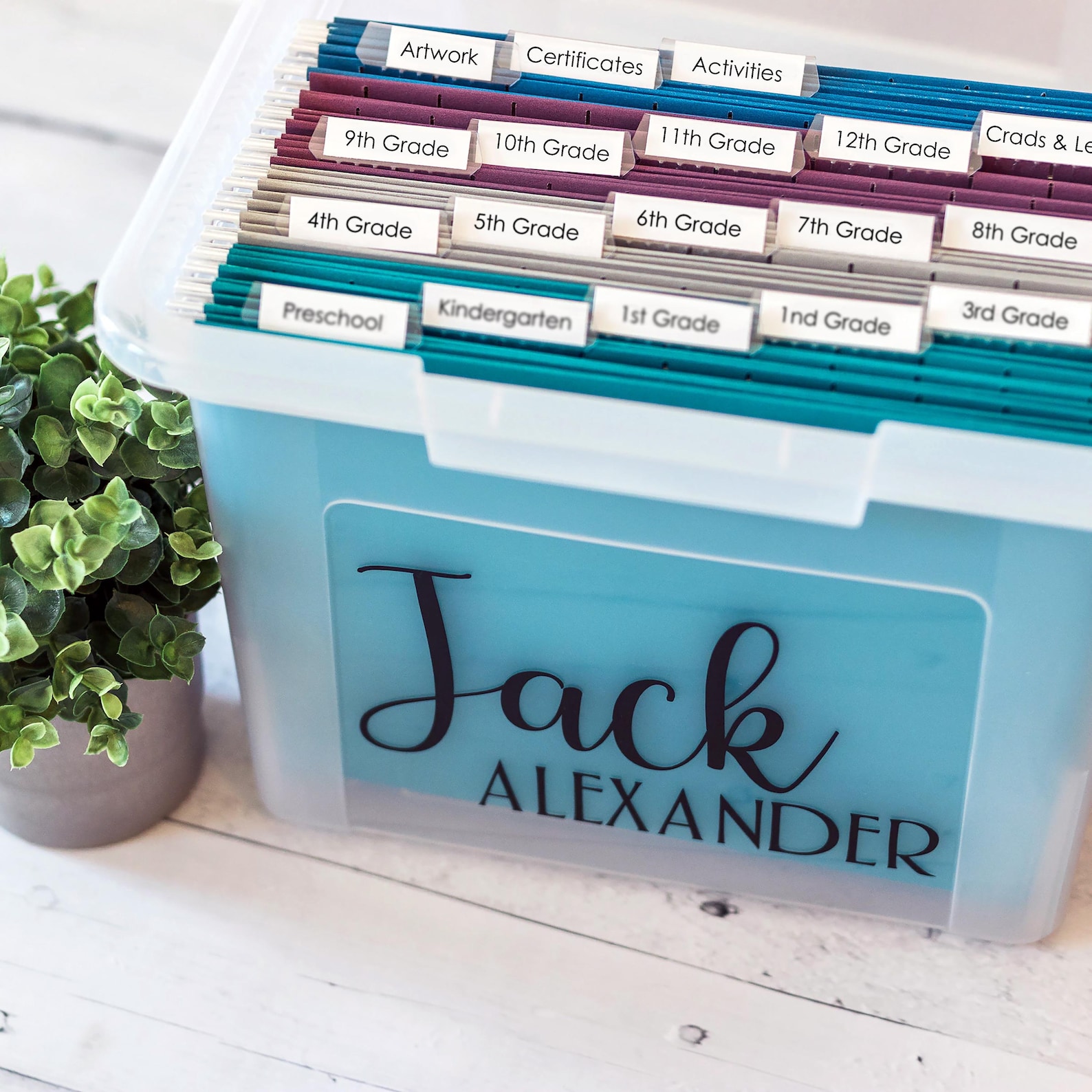 Children File Box Label Printable Memory Box Filing System, Keepsake Box, Milestone Tote Labels ...