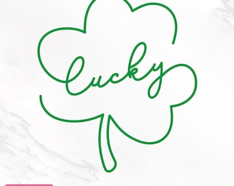 Lucky Shamrock Svg, Shamrock Svg,  Clover Leaf Svg, Trefoil Svg, Saint Patricks Day Svg, Irish Svg, Clover Svg, Lucky Svg, Instant Download