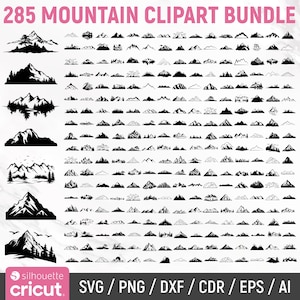 Mountain Svg Bundle, Trees Svg, Forest Svg, Forest Tree Svg, Mountain Clipart, Travel Svg, Landscape Svg, Adventure Svg, Instant Download