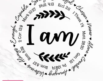 Ich bin Inspiration Plotterdatei, Bibel-Vers-Svg-Datei, Cricut, Silhouette, Cut-Dateien, Sublimation Design, Png, Instant Download