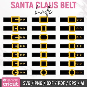 Santa Belt Svg, Bundle, Belt Buckle Svg, Elf Belt Svg, Leprechaun Belt Svg, Santa Claus Belt Svg, Christmas Svg, Cricut, Instant Download