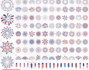 4th Of July Fireworks Svg Bundle, 4th Of July Svg, Independence Day, USA Fireworks, Firecracker Svg, Fireworks Clipart, Instant Download