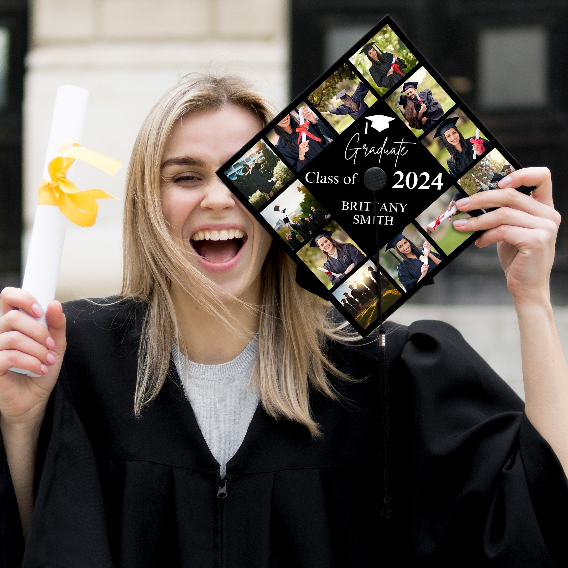 Personalized Graduation Cap Topper, Custom Grad Cap Topper, Class of