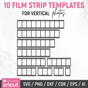 Film Strip Svg, Movie Filmstrip Svg, Picture Frame Svg, Cinema Vintage Svg, Negative Film Strips, Film Strip Photo Frame, Instant Download