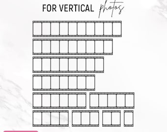 Film Strip Svg, Movie Filmstrip Svg, Picture Frame Svg, Cinema Vintage Svg, Negative Film Strips, Film Strip Photo Frame, Instant Download