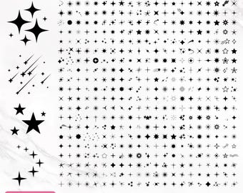 Bundle Svg scintillant, Bundle Png scintillant, Clipart scintillant, Svg étoile scintillant, Silhouette scintillante, étoile Svg, Svg scintillant, fichiers de coupe pour Cricut