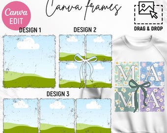 Modelo de moldura Canva de grade quadrada, laço coquete, molduras Canva, moldura quadrada, moldura de pincelada, modelo Canva, moderno, faça você mesmo, editável Canva