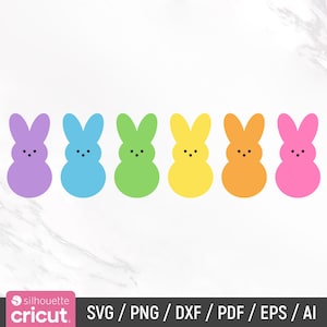 Pâques Peeps Svg, Svg lapin de Pâques, lapin Svg, guimauve peep shirt, bonbons de Pâques Peeps, Clipart Pâques, contour, Cricut, téléchargement immédiat