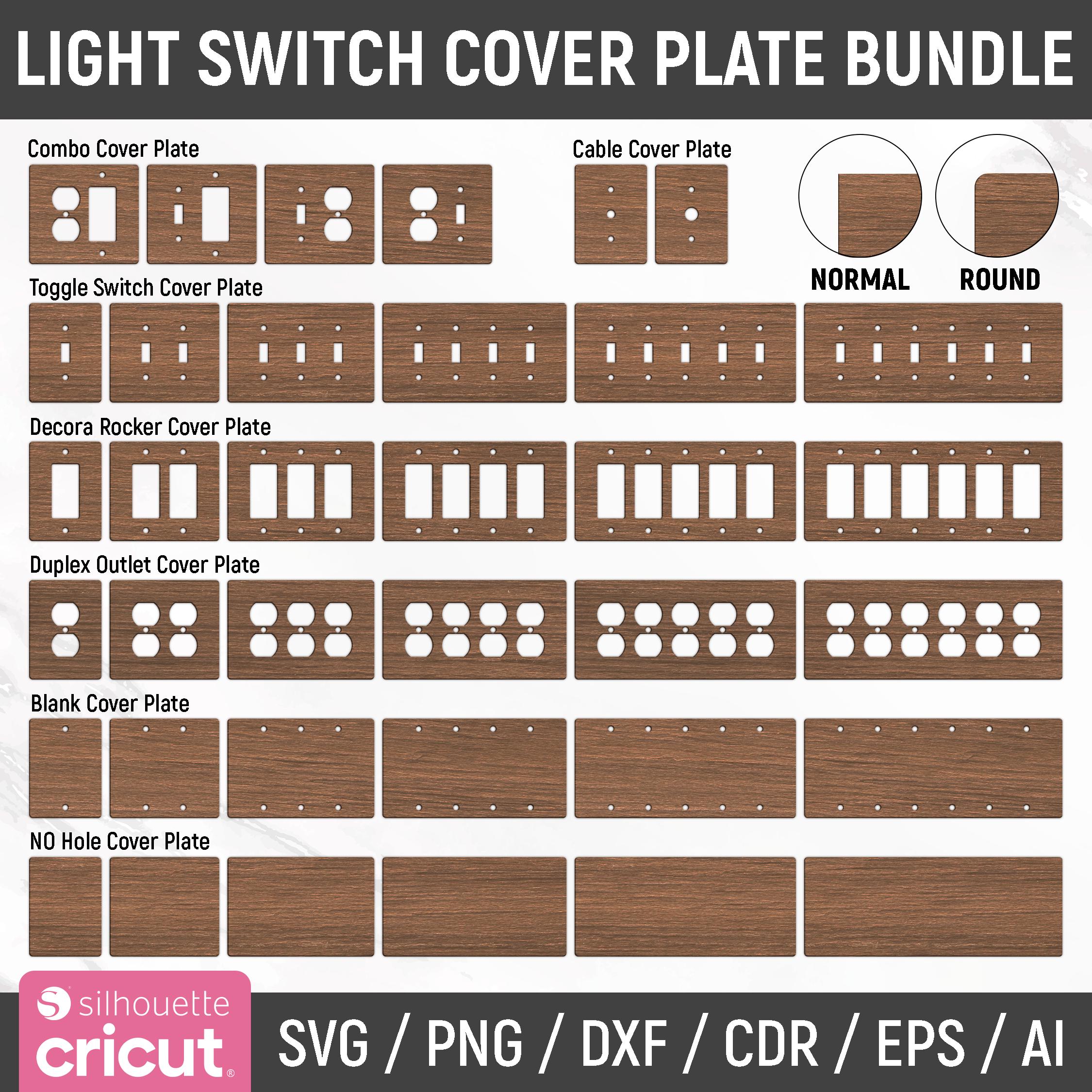 Light Switch Cover Plate Bundle, Light Switch Plate Cover Svg