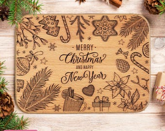 Christmas Cutting Board Svg, Kitchen Board Svg, Christmas Svg, Farmhouse Kitchen Svg, Charcuterie Board Svg, Wooden Sign, Instant Download