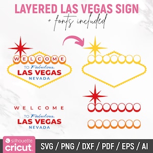 Las Vegas Zeichen SVG, BUNDLE, Las Vegas Zeichen, Cut Files, Transparent, Vektor, Clipart, Dxf, Png, Eps, Pdf, Cricut, Silhouette, Instant Download