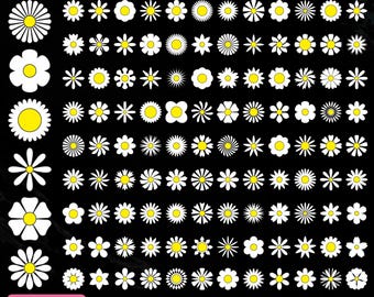 Daisy Svg Bundle, Daisy Flower Svg, Daisy Clipart, Daisies Svg, Flowers Svg, Floral Svg, Flower Clipart, Laser Cit Files, Instant Download
