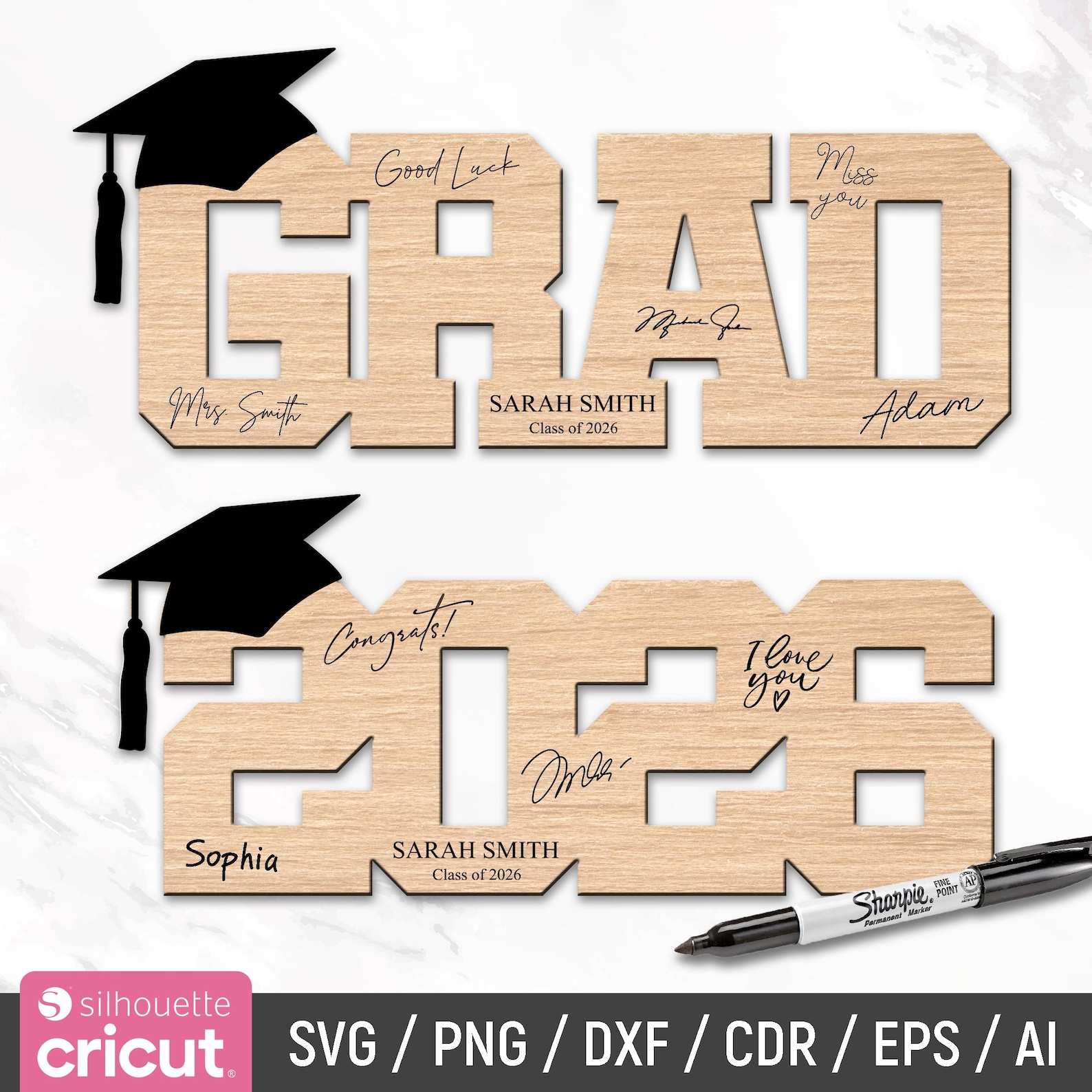 Graduation Signature Item Examples Graduation Signature Sign, Grad Signature Board Svg, Grad 2026, Class ...